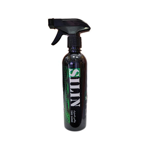 اسپری واکس لاستیک و براق کننده و محافظ تایر سیلین مدل shine حجم 500 میلی لیتر